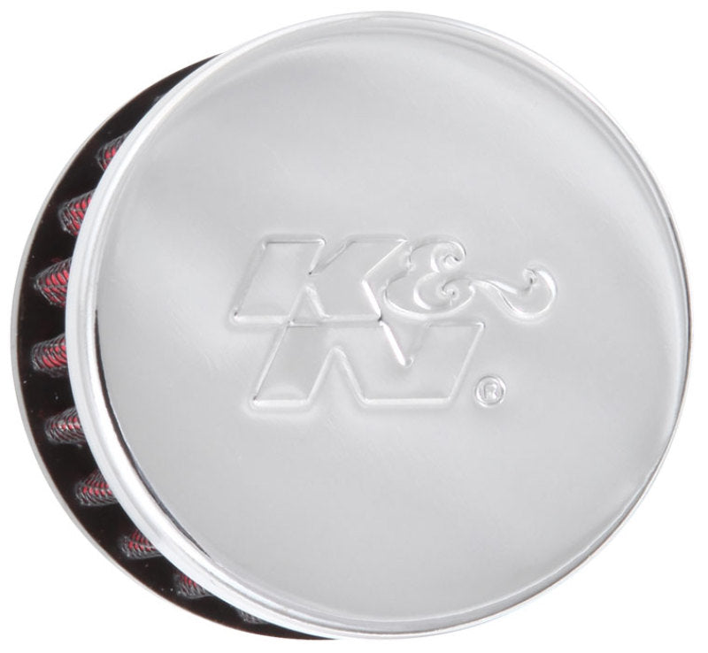 K&N Clamp On Rubber Base Crankcase Vent Filter 0.375in Flange ID x 2in OD x 1.5in Height-SR1 Performance