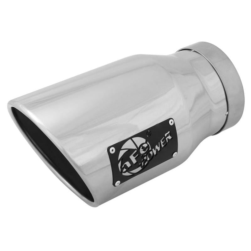 aFe Diesel Exhaust Tip Bolt On Black 5in Inlet x 7in Outlet x 12in - Right-SR1 Performance