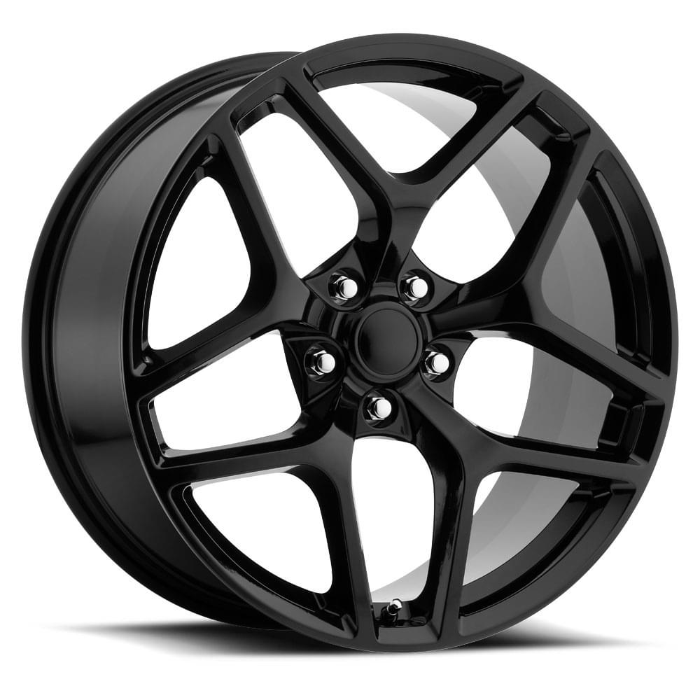 20X10 5X120 +43 HB 66.9 CAMARO Z28 FLOW FORM GLOSS BLACK WITH CAP-SR1 Performance