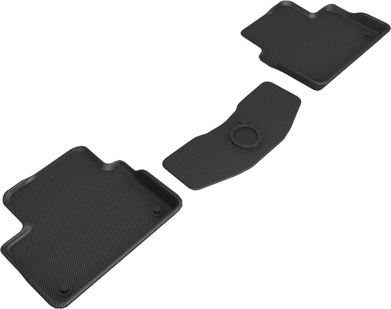 3D MAXpider 2019-2020 Volvo S60 / V60 / 2020 V60 Cross Country Kagu 2nd Row Floormats - Black-SR1 Performance