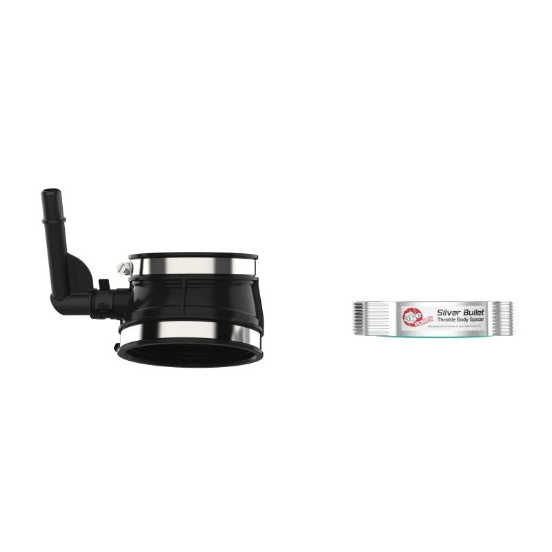 aFe 2020 Vette C8 Silver Bullet Aluminum Throttle Body Spacer Works w/ Factory Intake Only - Silver-SR1 Performance