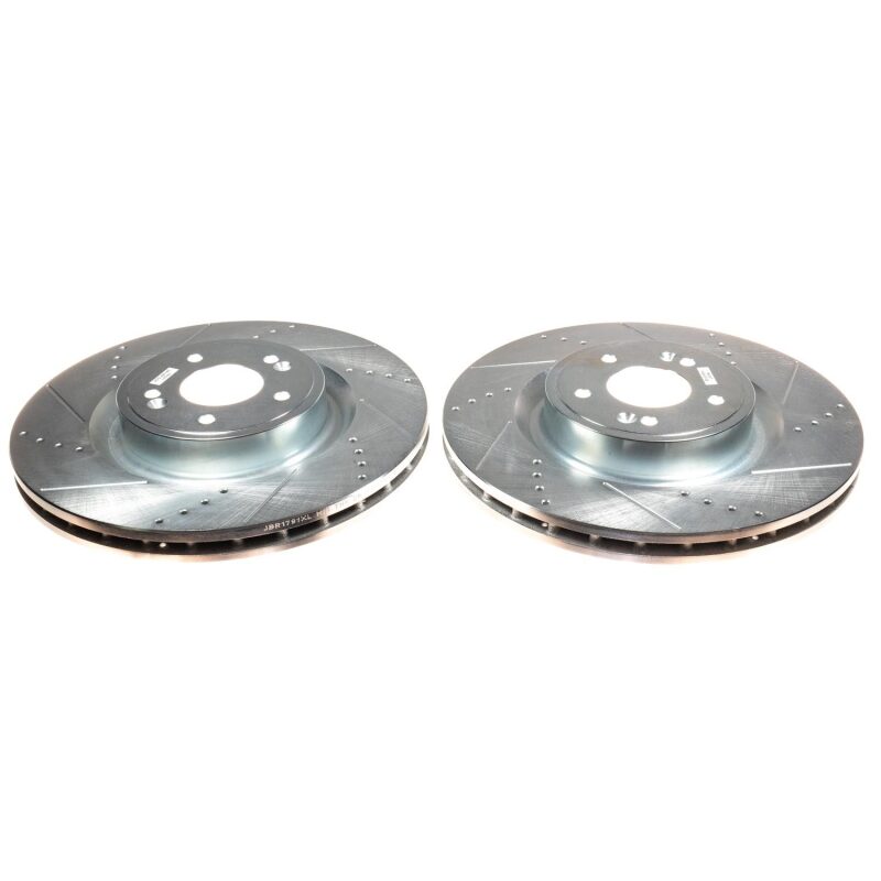 Power Stop 19-21 Genesis G70 Front Evolution Drilled & Slotted Rotors - Pair-SR1 Performance