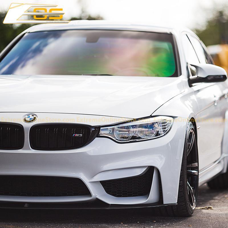Carbon Fiber Front Splitter Lip W/ Side Skirts | 14-Present BMW F80 M3 - ExtremeOnlineStore