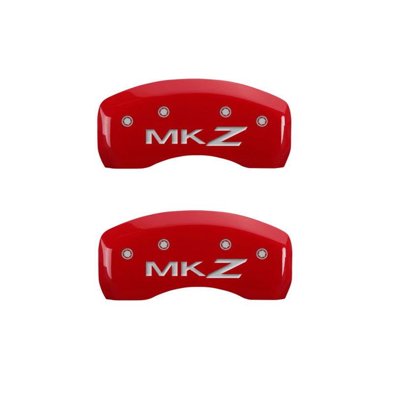 MGP Red Brake Caliper Covers for Lincoln MKZ and Zephyr * Part Number 36008SLCZRD