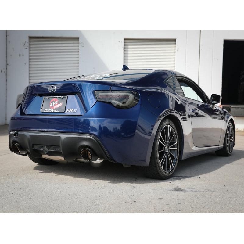 aFe Takeda Exhaust Axle-Back 13-15 Scion FRS / Subaru BRZ 304SS Carbon Fiber Dual Tips Exhaust-SR1 Performance