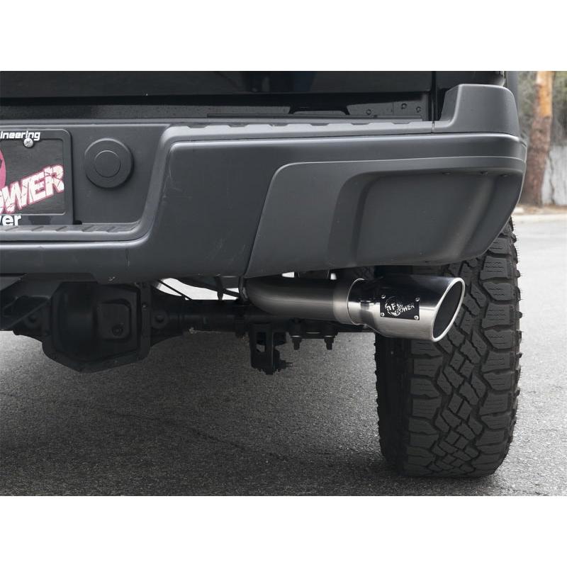 aFe Mach Force-XP Exhaust 3in CB SS 15-17 GM Colorado/Canyon 2.5L/3.6L Side Exit w/ Polished Tip-SR1 Performance