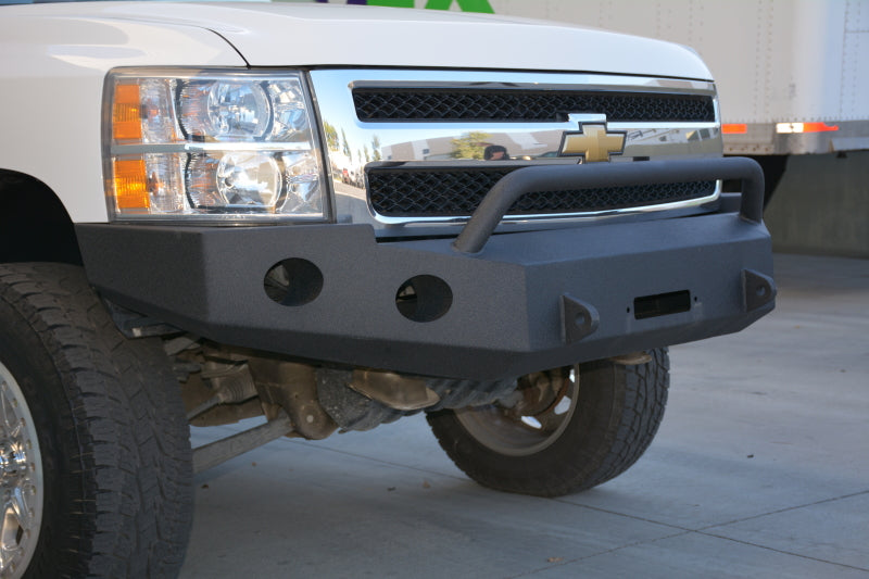 DV8 Offroad Silverado 1500 Front Bumper - Black Powder Coated for 2007-2013 Chevrolet Silverado 1500