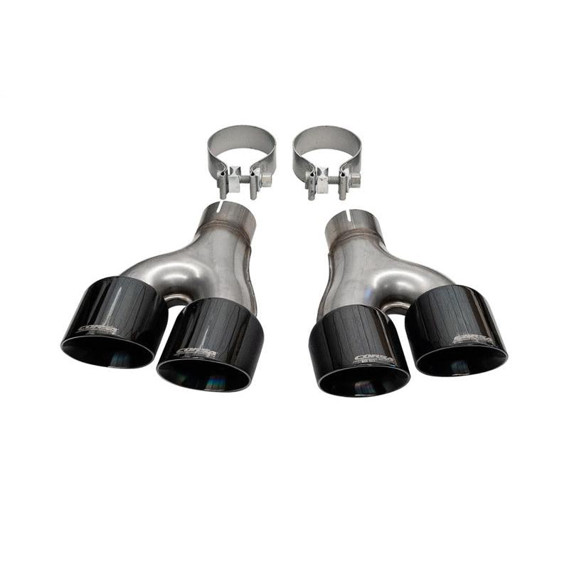 Corsa 2011-2021 Jeep Grand Cherokee Twin 2.5in Inlet / 4in Outlet Black PVD Pro-Series Tip Kit