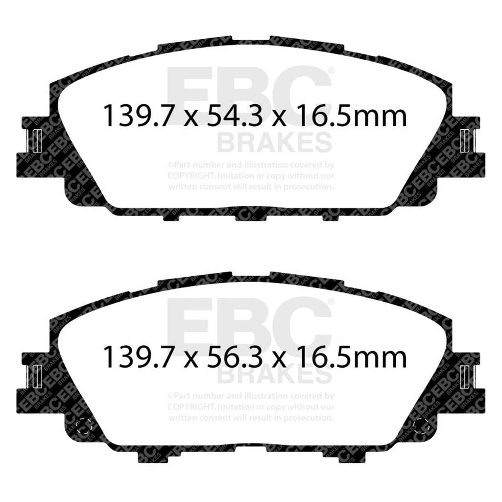 EBC Redstuff Ceramic Low Dust Front Brake Pads for Toyota Corolla (2019-2021) – Part No. DP33099C