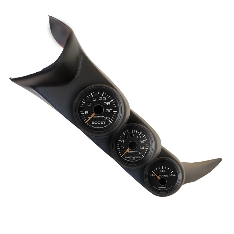 Autometer 01-06 Chevy Duramax Black Triple A-Pillar Gauge Kit-SR1 Performance