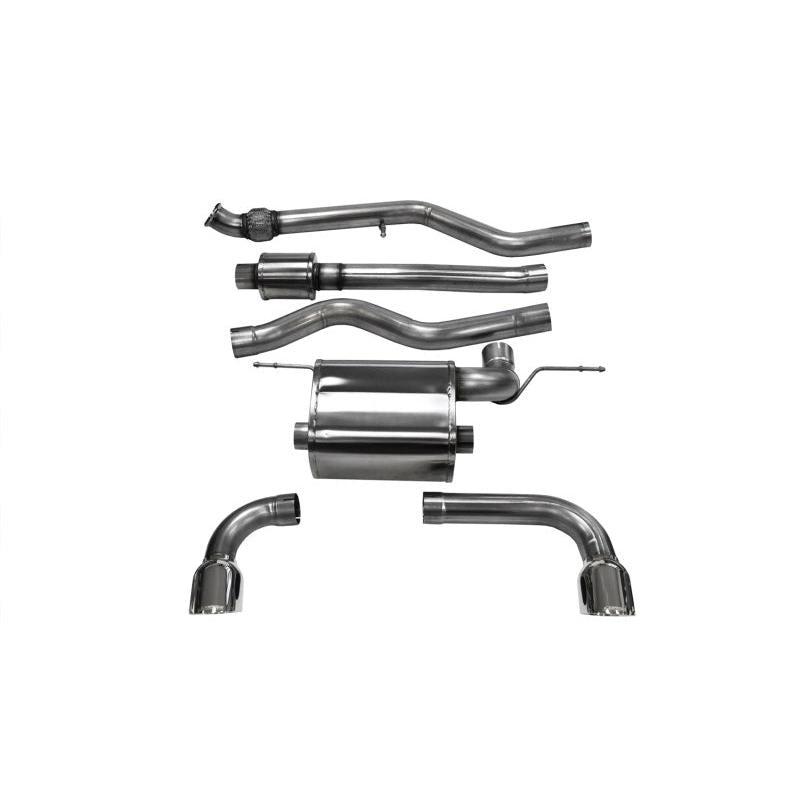 Corsa 12-14 BMW 335i Sedan AWD F30 3in Polished Touring Dual Rear Single 3.5in Tip Cat-Back-SR1 Performance