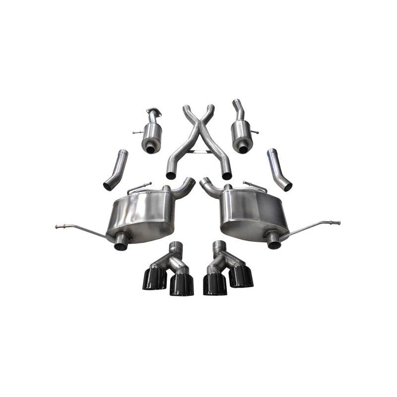 Corsa 2014-2021 Jeep Grand Cherokee Summit Edition Black 2.5in Dual Rear Exit Cat-Back Exhaust-SR1 Performance