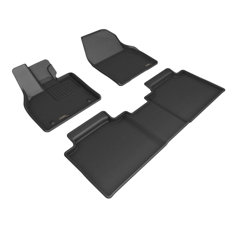 3D MAXpider 2023 Toyota BZ4X Double Cab Kagu 1st & 2nd Row Floormats - Black-SR1 Performance