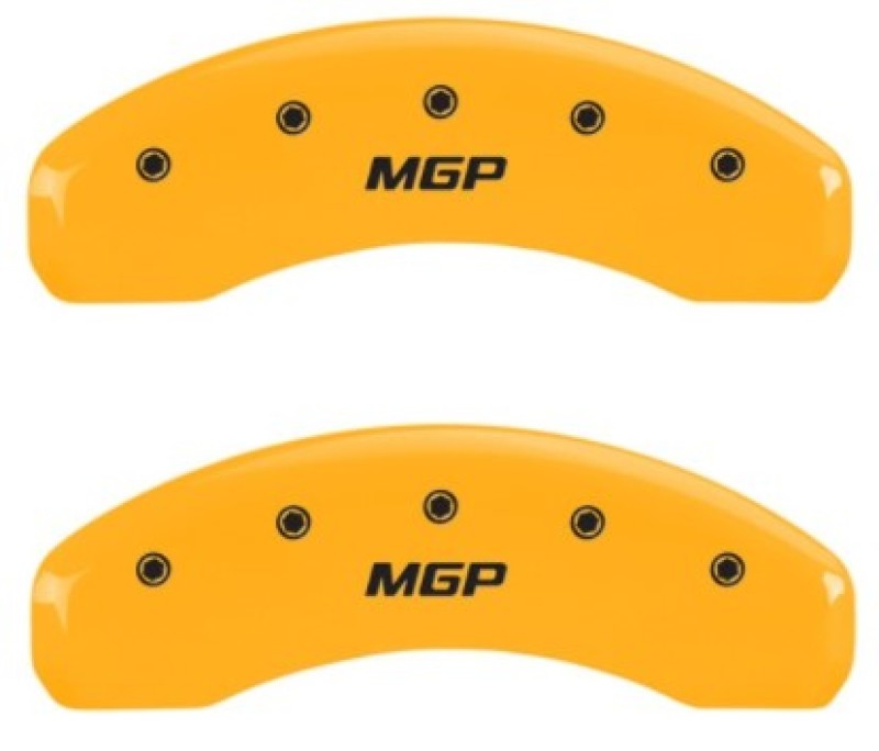 MGP 2 Caliper Covers for Chevrolet Tahoe 2018-2019 * Yellow Finish with Black Characters