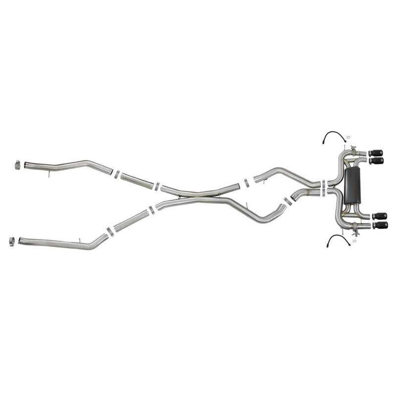 aFe MACH Force-Xp 3.5in. 304 SS C/B Exhaust System 15-18 BMW X5 M (F85) V8-4.4L (tt) - Black Tip-SR1 Performance