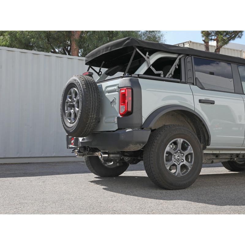 aFe 2021+ Ford Bronco L4-2.3L (t) / V6-2.7L (tt) Vulcan 3in. to 2.5in. SS Cat-Back - Polished-SR1 Performance
