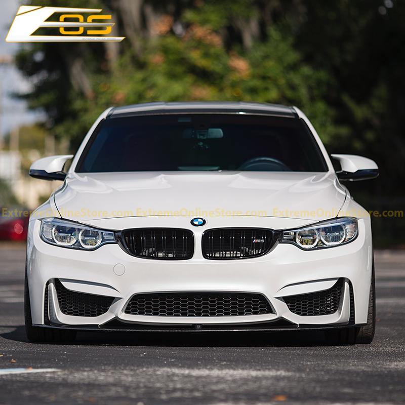 Carbon Fiber Front Splitter Lip W/ Side Skirts | 14-Present BMW F80 M3 - ExtremeOnlineStore