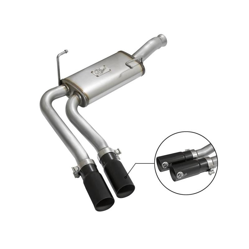 aFe Rebel Series CB Middle-Side Exit SS Exhaust w/ Black Tips 09-16 GM Silverado/Sierra V6/V8-SR1 Performance