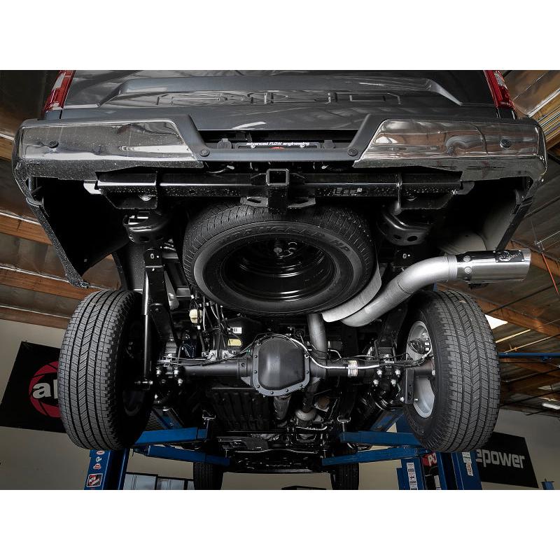 aFe Atlas 4in Aluminized Steel DPF-Back Exh 18-19 Ford F-150 V6-3.0L (td) w/ Polished Tip-SR1 Performance