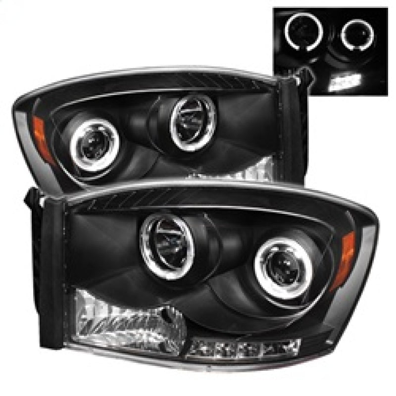 Spyder Dodge Ram 1500 06-08/Ram 2500 06-09 Projector Headlights LED Halo LED Blk PRO-YD-DR06-HL-BK-SR1 Performance