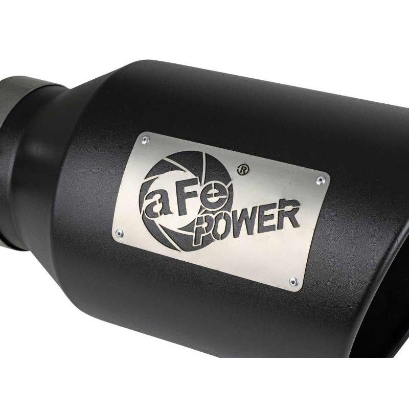 aFe Power Universal 5in Inlet 8in Outet MACH Force-XP Clamp-On Exhaust Tip - Black-SR1 Performance