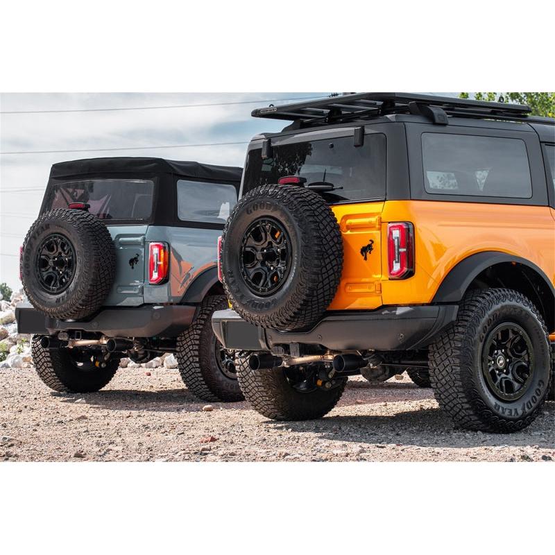 Corsa 21-24 Ford Bronco 2.7L 2-Door 2.75in Cat-Back Dual Rear Exhaust w/4in Straight-Cut Polish Tips-SR1 Performance