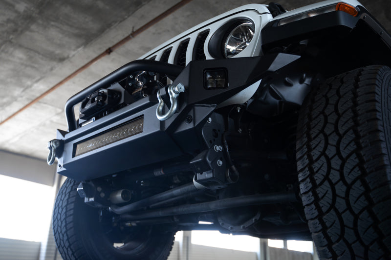 DV8 Offroad FS-7 Mid-Width Winch Front Bumper for Jeep Wrangler JL & Gladiator JT