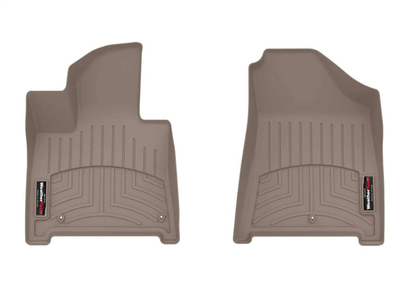 WeatherTech DigitalFit Front FloorLiner for 2024 Hyundai Santa Fe (Incl. Hybrid) in Tan, Part Number 4518651