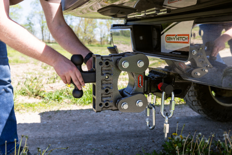 Gen-Y The Boss Torsion-Flex 2.5-inch Shank Hitch with 7.5-inch Drop and Dual-Ball & Pintle Lock