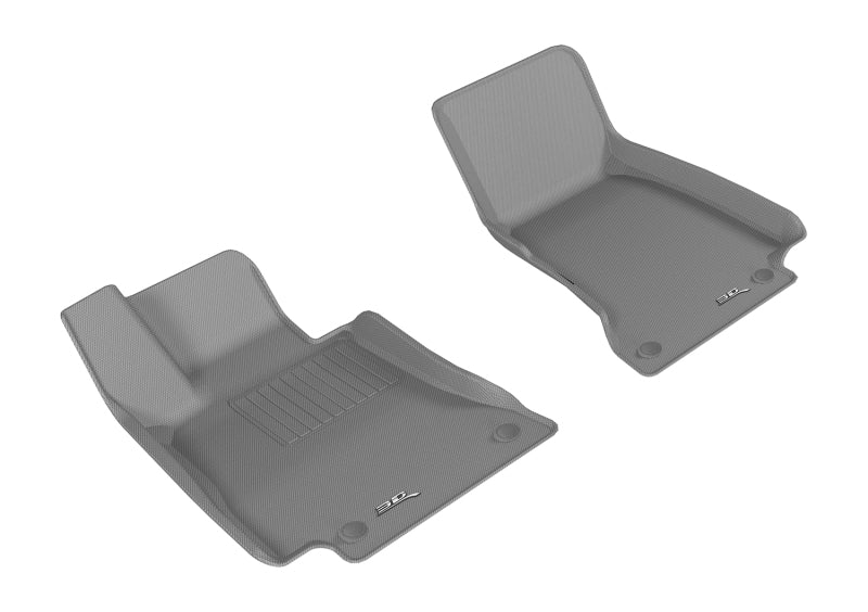 3D MAXpider 2017-2019 Mercedes-Benz E-Class Sedan W213 Kagu 1st Row Floormat - Gray-SR1 Performance
