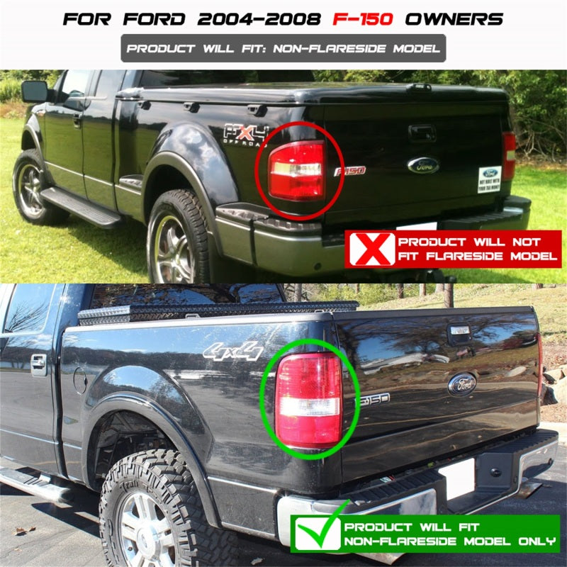 Spyder Ford F150 side 04-08 (Not Fit Heritage & SVT)LED Tail Lights Blk Smke ALT-YD-FF15004-LED-BSM-SR1 Performance