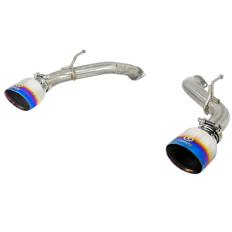 aFe Takeda 2.5in 304 SS Axle-Back Exhaust w/ Blue Flame Tips 16-18 Infiniti Q50 V6-3.0L (tt)