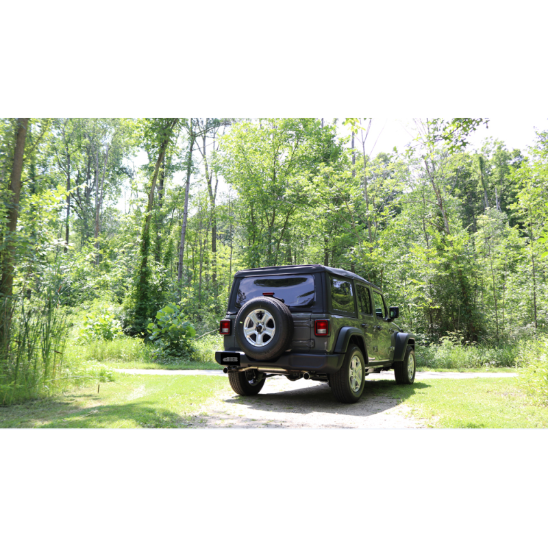 Corsa 2018-2024 Jeep Wrangler JL 2.5in Dual Rear Exit Black Tips Sport Axle-Back Exhaust-SR1 Performance