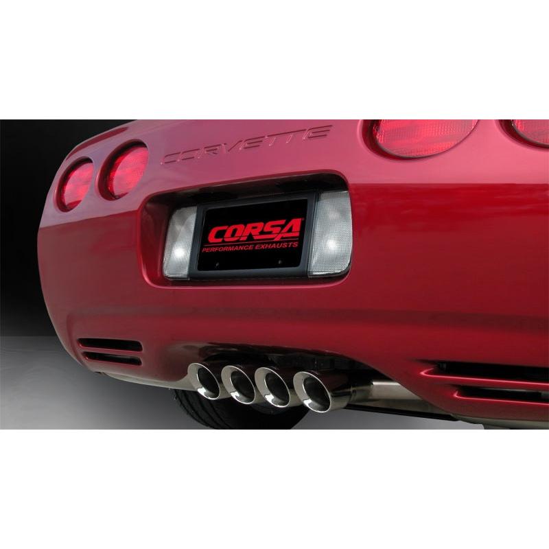 Corsa 1997-2004 Chevrolet Corvette C5 Z06 5.7L V8 Polished Sport Axle-Back Exhaust