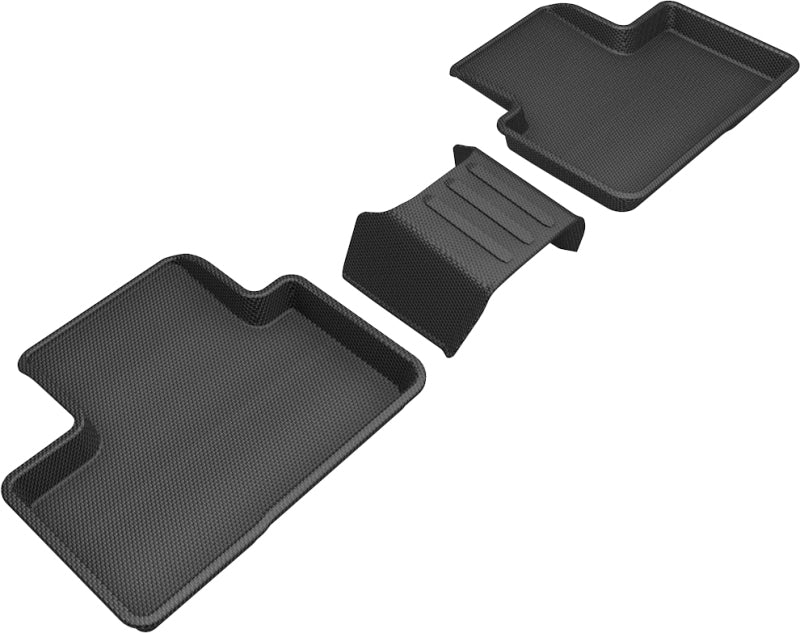 3D MAXpider 2019-2020 Volvo XC40 Kagu 2nd Row Floormats - Black-SR1 Performance