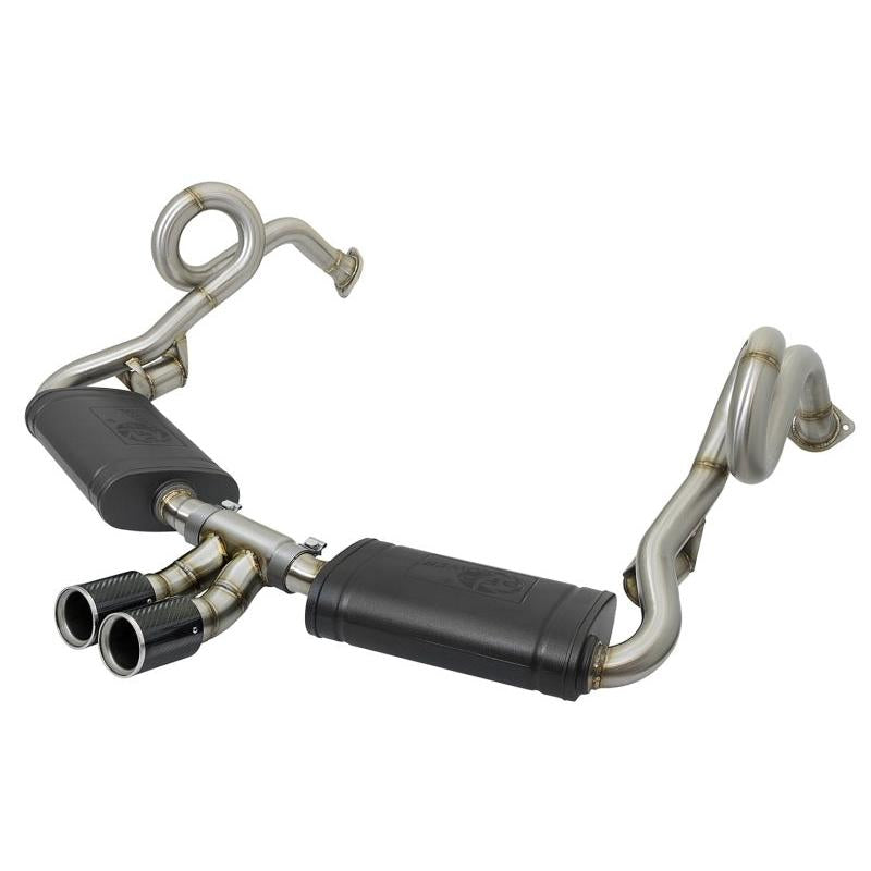 aFe MACHForce-Xp 2in 304 SS Cat-Back Exhaust w/Carbon Fiber Tips 13-16 Porsche Boxster 2.7L/3.4L