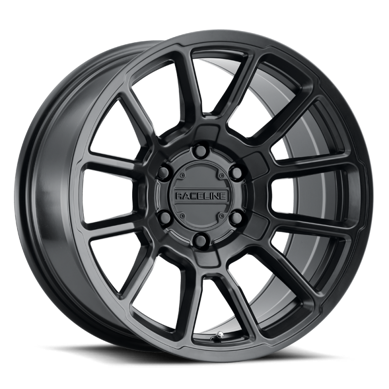 Raceline 950B Gauge Satin Black 17x8.5-inch Off-Road Wheel with 6x139.7 Bolt Pattern