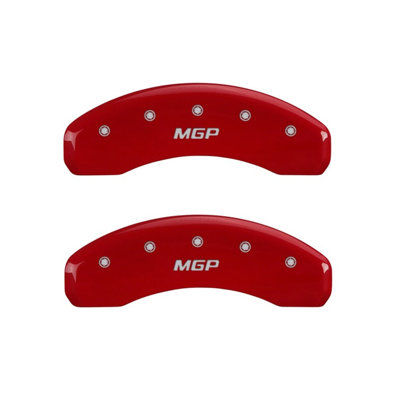 MGP Red Finish Caliper Covers for 2018-2019 Chevrolet Tahoe - Part #14254RMGPRD