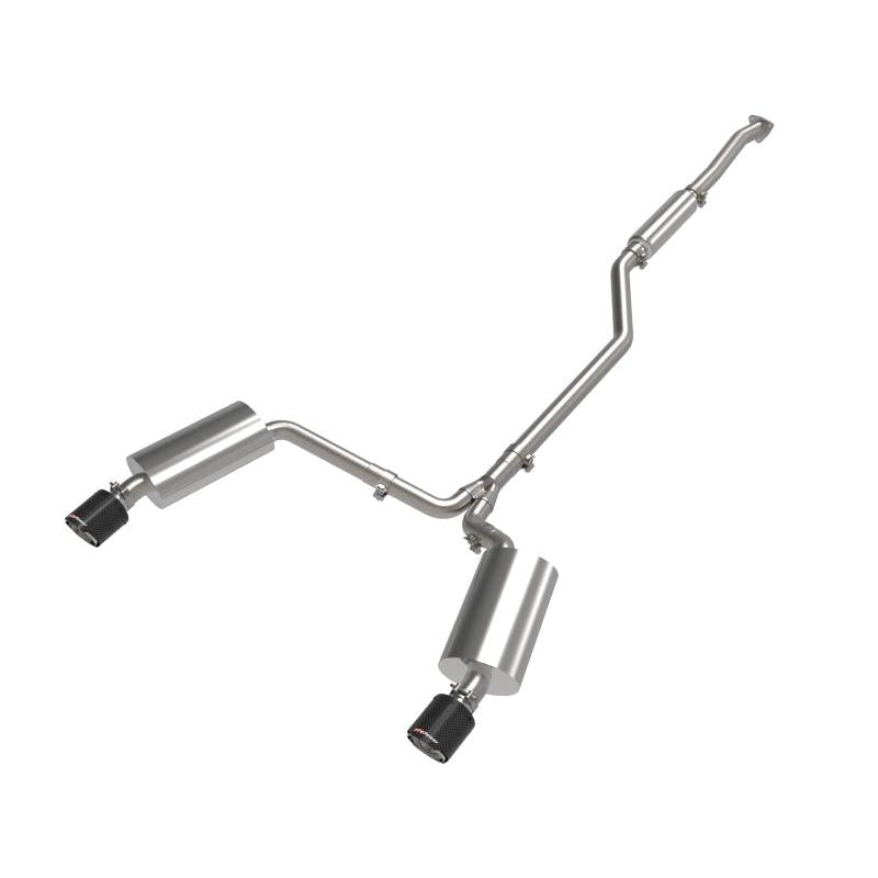 aFe 09-14 Acura TSX L4 2.4L Takeda 2-1/2in to 2-1/4in 304 SS Cat-Back Exhaust System w/ CF Tips-SR1 Performance