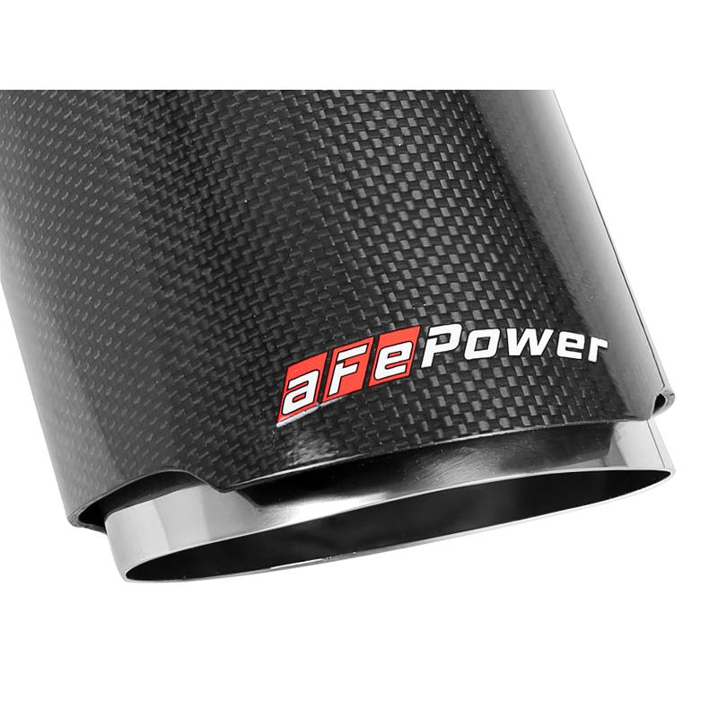 aFe MACH Force-XP 4-1/2in Carbon Fiber OE Replacement Exhaust Tips - 15-19 Dodge Charger/Hellcat-SR1 Performance