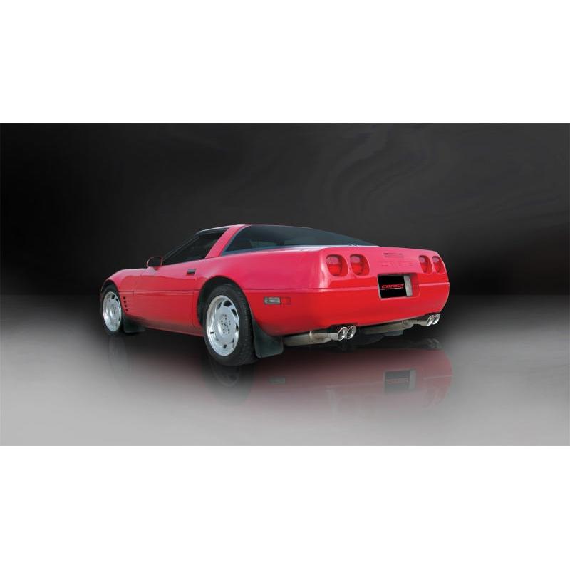 Corsa 1992-1995 Chevrolet Corvette C4 5.7L V8 LT1 Sport Cat-Back Exhaust w/ Twin 3.5in PolishedTips