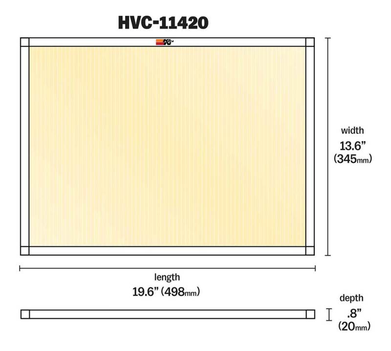 K&N HVAC Filter - 14 x 20 x 1-SR1 Performance