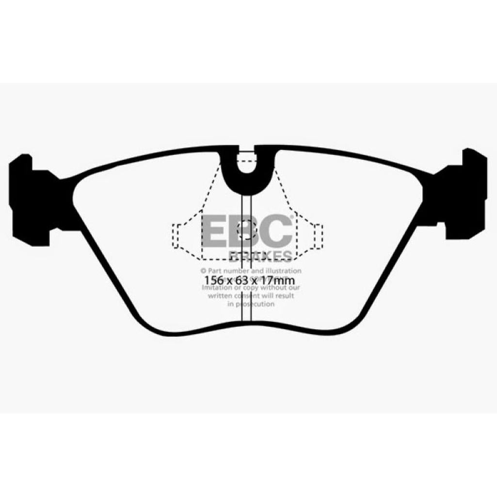 EBC Greenstuff 2000 Series Sport Brake Pads for Audi 200 and Jaguar XJ8 – Front, Part Number DP2689/2