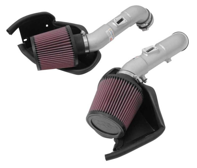 K&N 14-15 Infiniti Q50 3.7L V6 Dual Silver Typhoon Short Ram Intakes-SR1 Performance