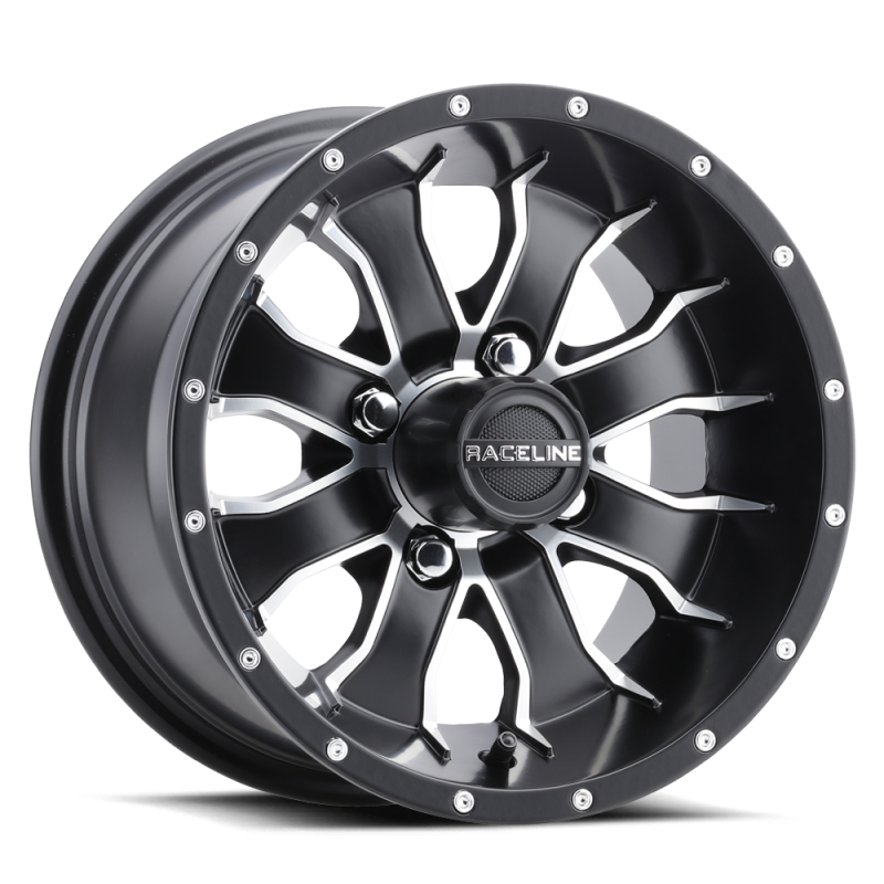 Raceline G77 Mamba 12x7 Inch Satin Black Wheel with 4x101.6 Bolt Pattern and -47mm Offset