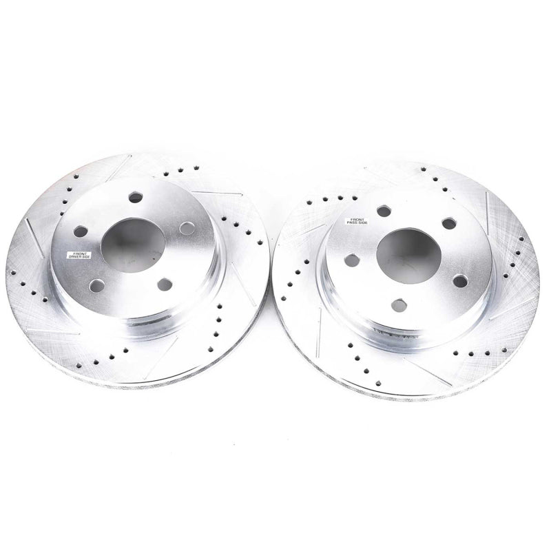 Power Stop 07-09 Chrysler Aspen Front Evolution Drilled & Slotted Rotors - Pair-SR1 Performance