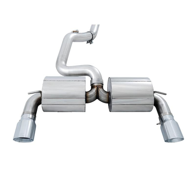 AWE Tuning Ford Focus RS Touring Edition Cat-back Exhaust- Non-Resonated - Chrome Silver Tips