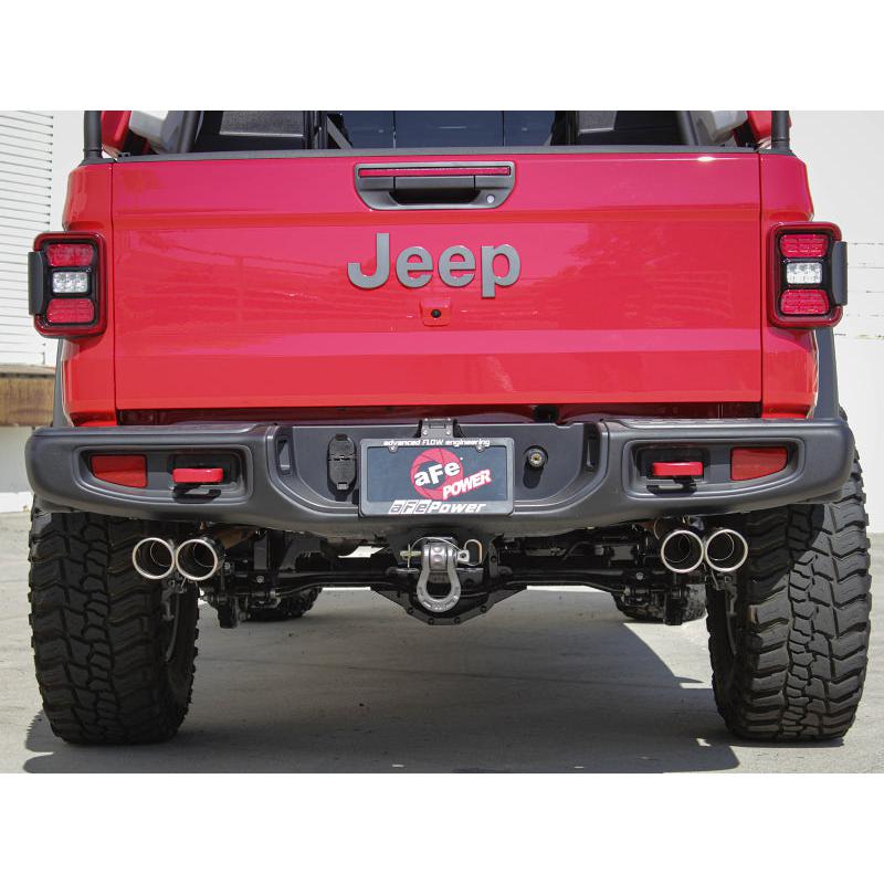 aFe Vulcan Series 3in-2-1/2in 304 SS Cat-Back 2020 Jeep Gladiator (JT) V6-3.6L w/ Polished Tips-SR1 Performance