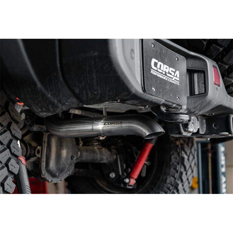 Corsa 2018-2024 Jeep Wrangler JLU 3.6L Sport 2.75in Cat-Back Exhaust w/ Turn Down Tip-SR1 Performance