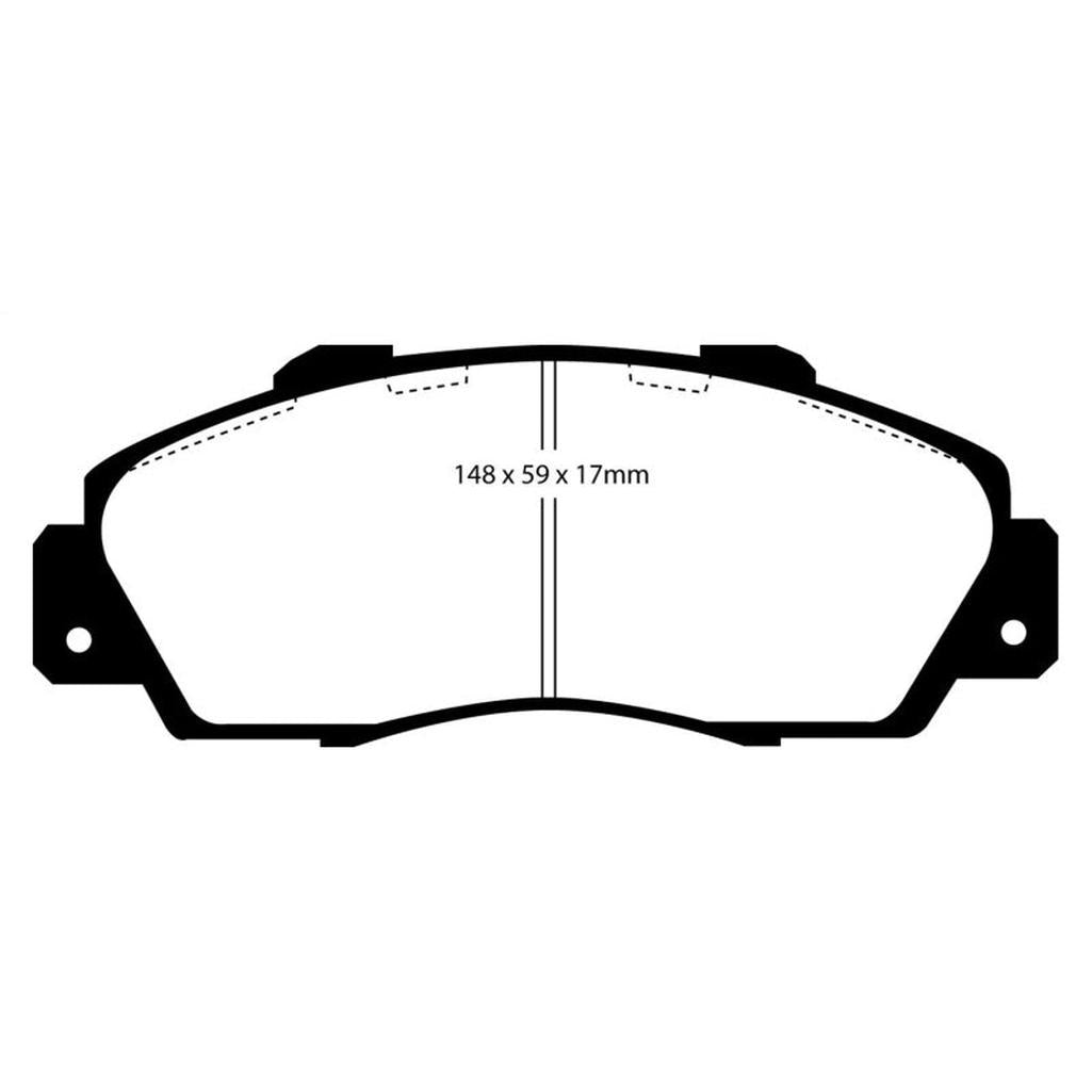 EBC Redstuff Ceramic Low Dust Front Brake Pads for Honda Prelude and Acura CL 3.0